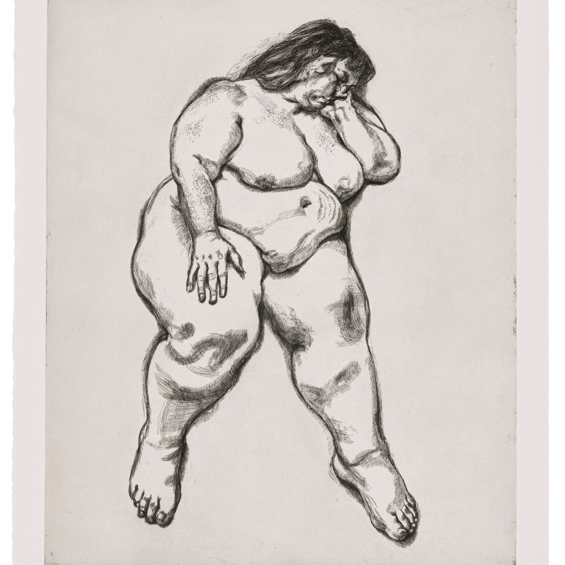 Lucian Freud — Спящая женщина