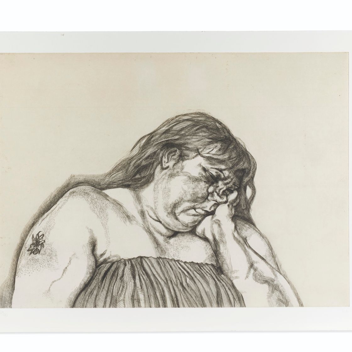 Lucian Freud — Женщина с татуировкой на руке