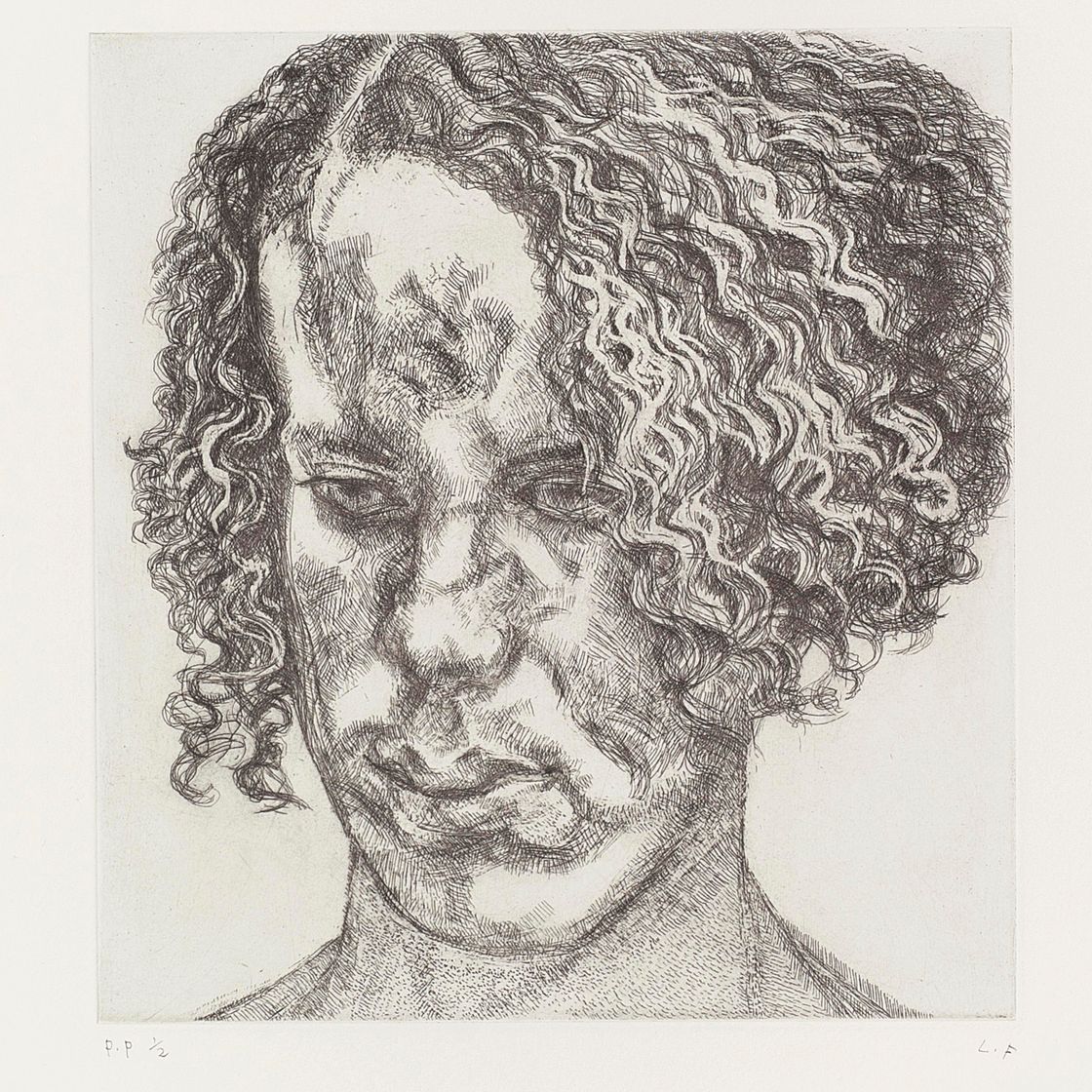 Lucian Freud — Девушка с пушистыми волосами