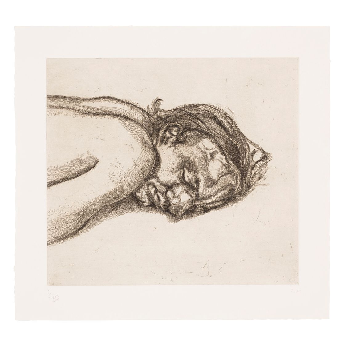 Lucian Freud — Человек отдыхает (состояние II), изображение 1