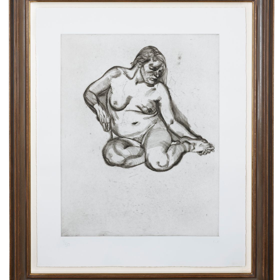 Lucian Freud — Девушка Держится за Свою Ногу, изображение 2