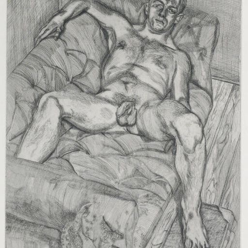 Lucian Freud — Позирующий мужчина (Хартли, 27 лет)