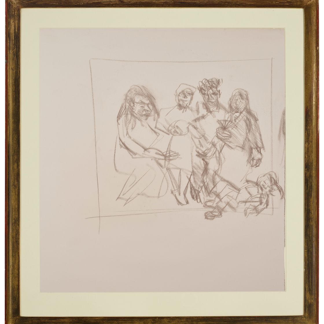 Lucian Freud — Рисунок из "Большого интерьера, W11 (в честь Ватто)", изображение 2