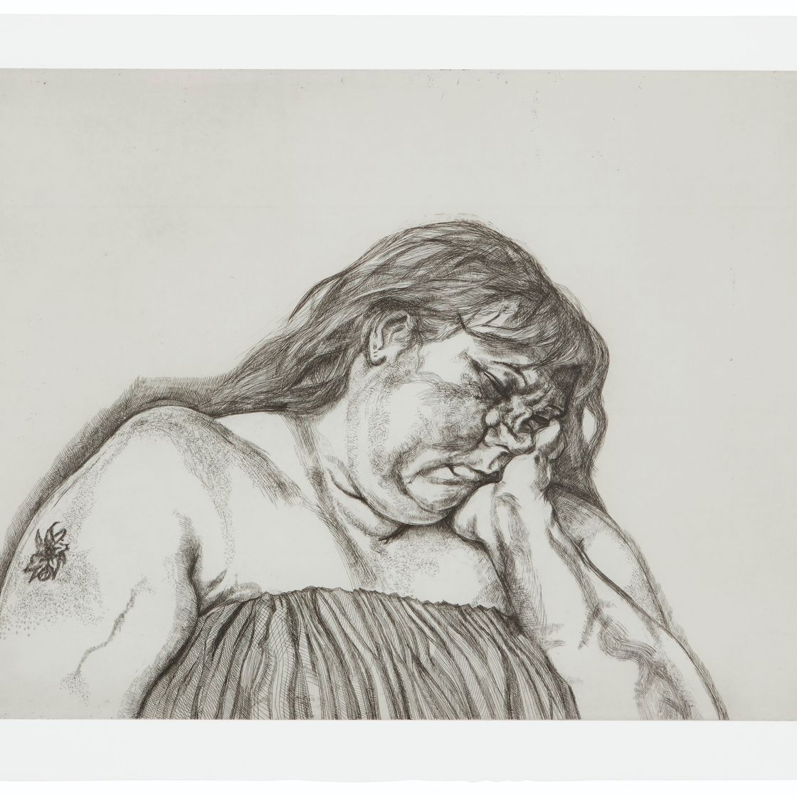 Lucian Freud — Женщина с татуировкой на руке