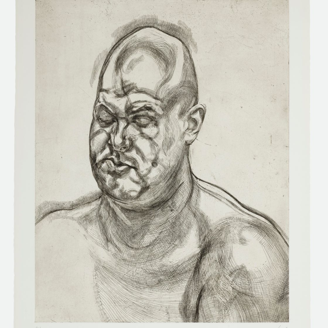 Lucian Freud — Большая голова (состояние II)