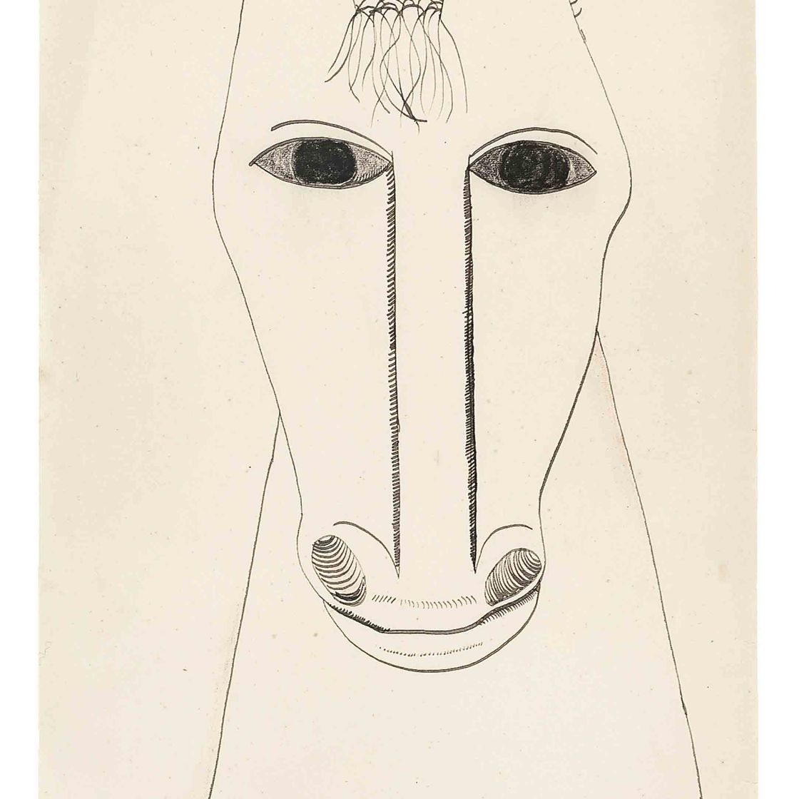 Lucian Freud — Голова лошади