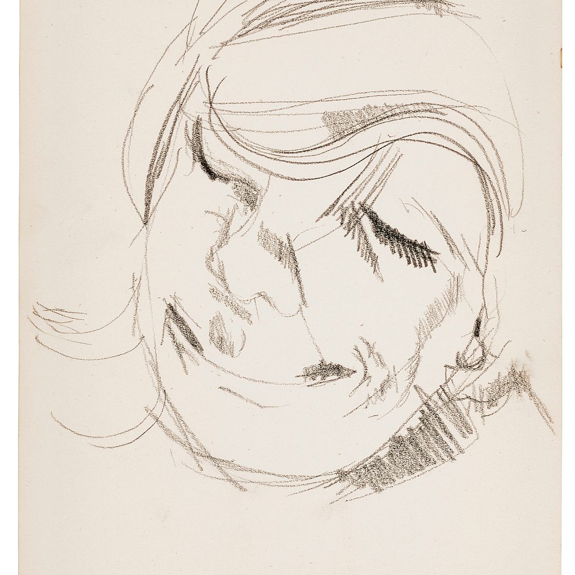 Lucian Freud — Голова смеющейся женщины