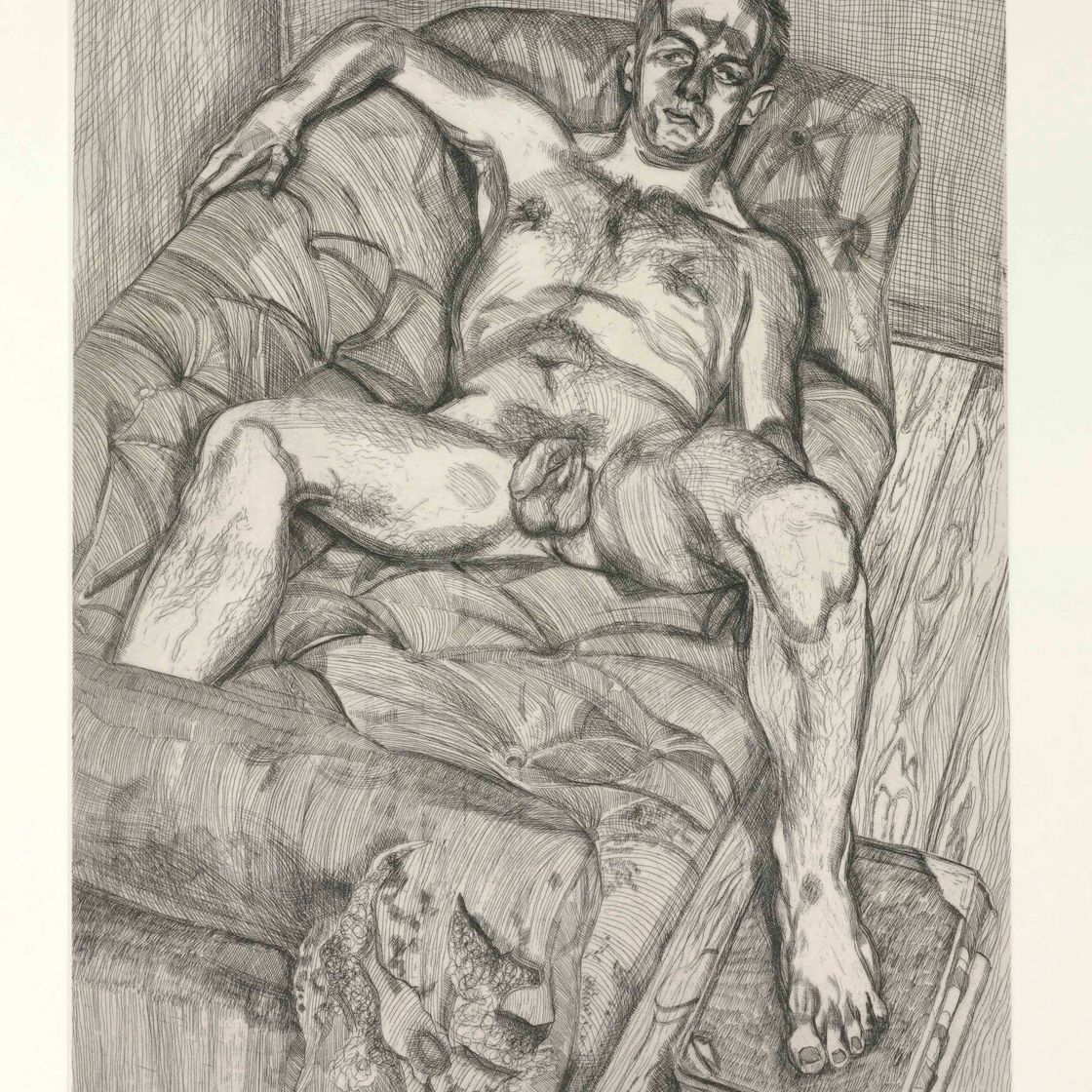 Lucian Freud — Мужчина, позирующий, изображение 1