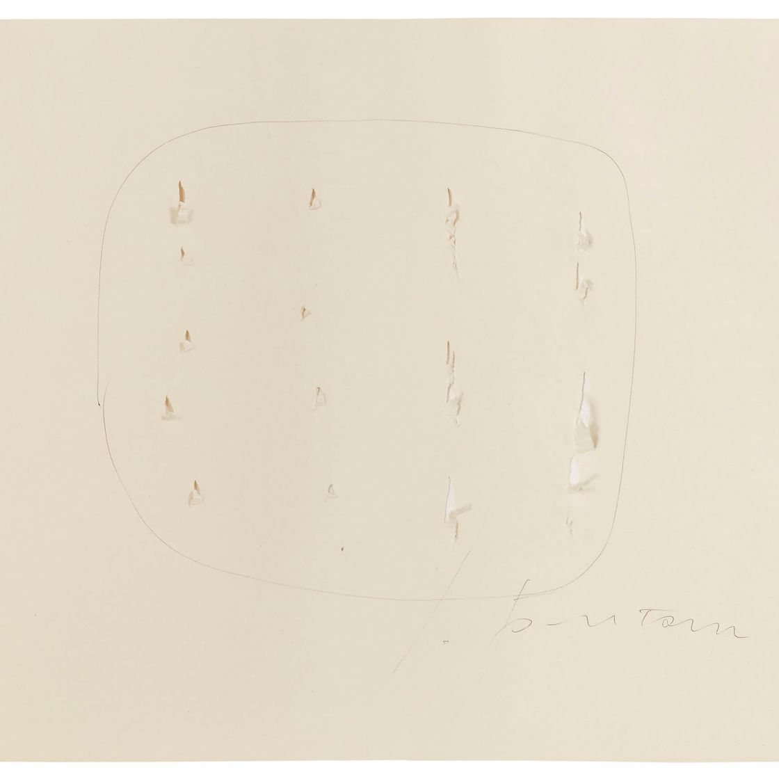 Lucio Fontana — Кончетто в напряжении
