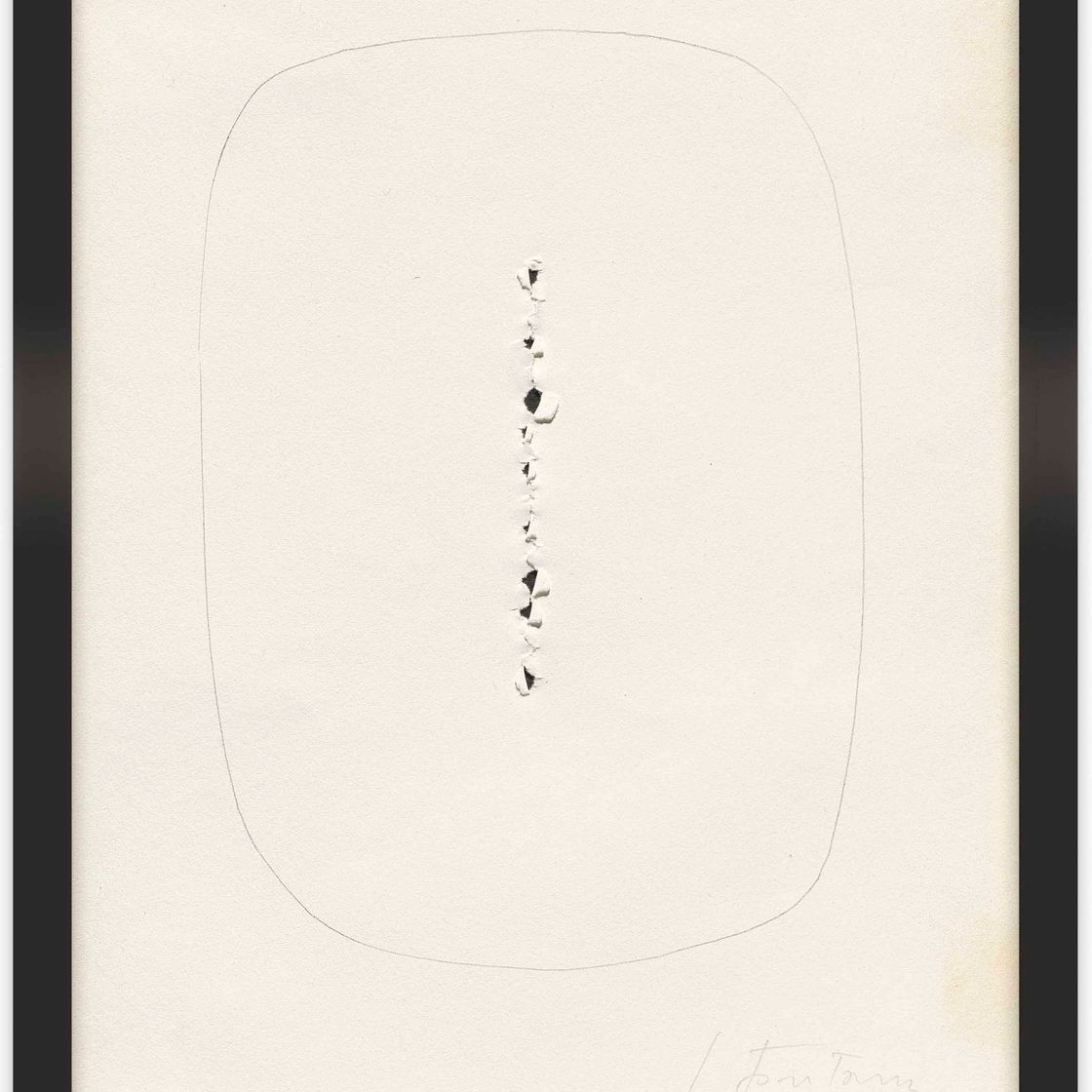 Lucio Fontana — Кончетто в напряжении