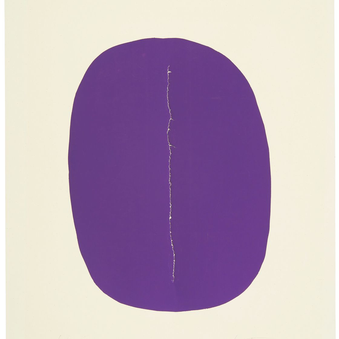 Lucio Fontana — Кончетто Спациале (овально-фиолетовый в чистом виде)