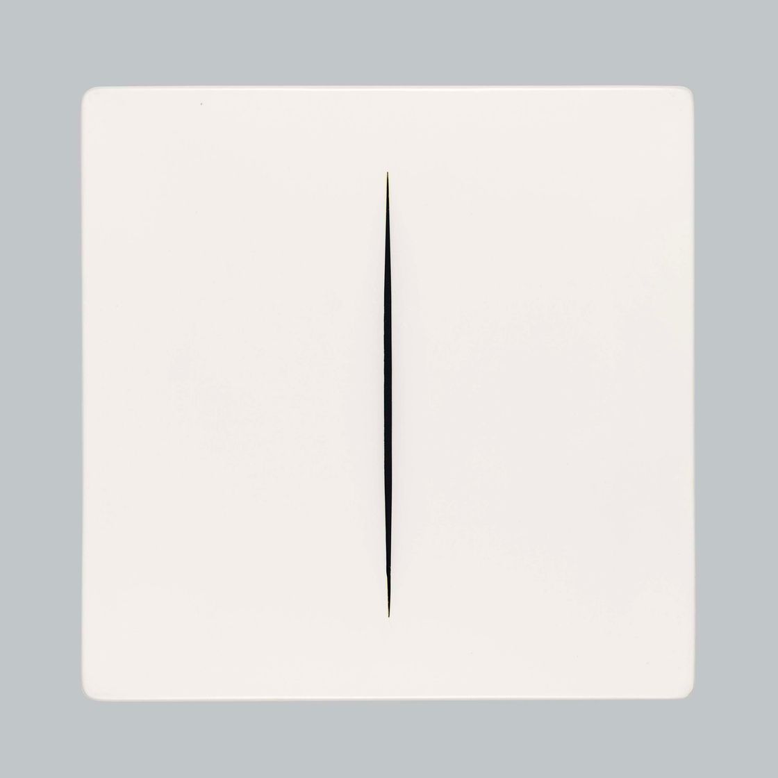 Lucio Fontana — Кончетто Спациале (белый)