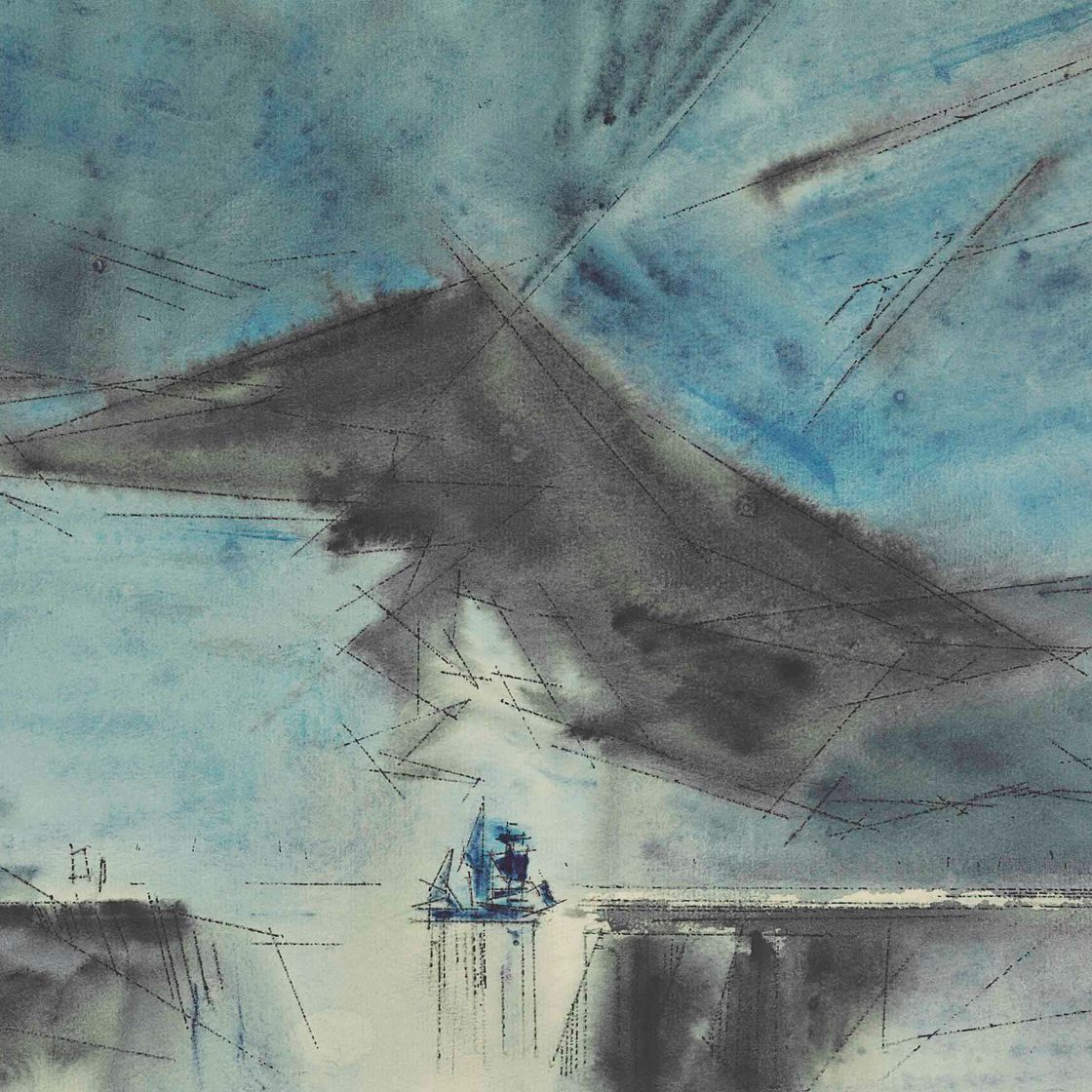 Lyonel Feininger — Парусный корабль под облаками