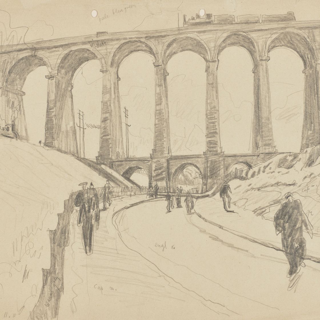 Lyonel Feininger — Виадук в Медоне, изображение 1