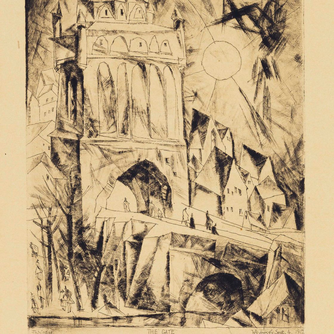 Lyonel Feininger — Ворота (Das Tor), из "Die Schaffenden"