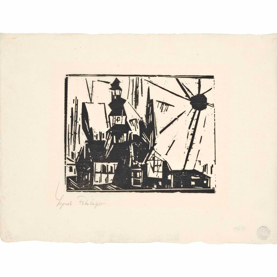 Lyonel Feininger — Ленштедт (Troistedt), откуда: Die Schaffenden (Prasse W. 192)