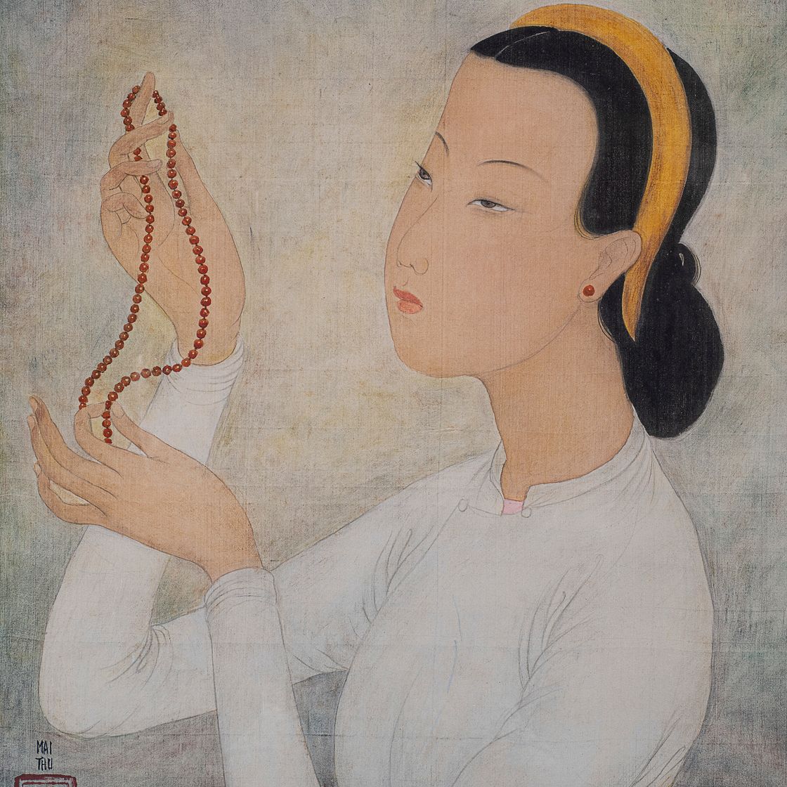 Mai Thu — La femme au collier rouge (Леди с красным ожерельем), изображение 1