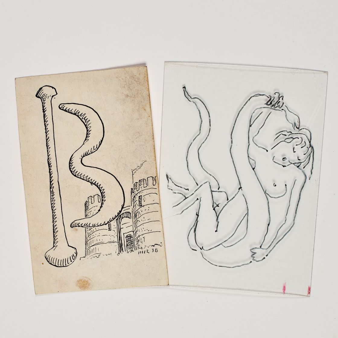 Man Ray — (i) "B" ; (ii) Обнаженная со змеей, изображение 1