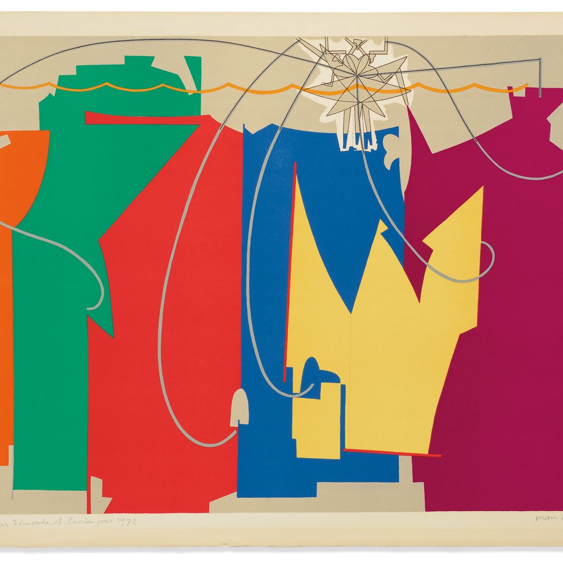 Man Ray — Канатная танцовщица аккомпанирует себе своими тенями, изображение 1