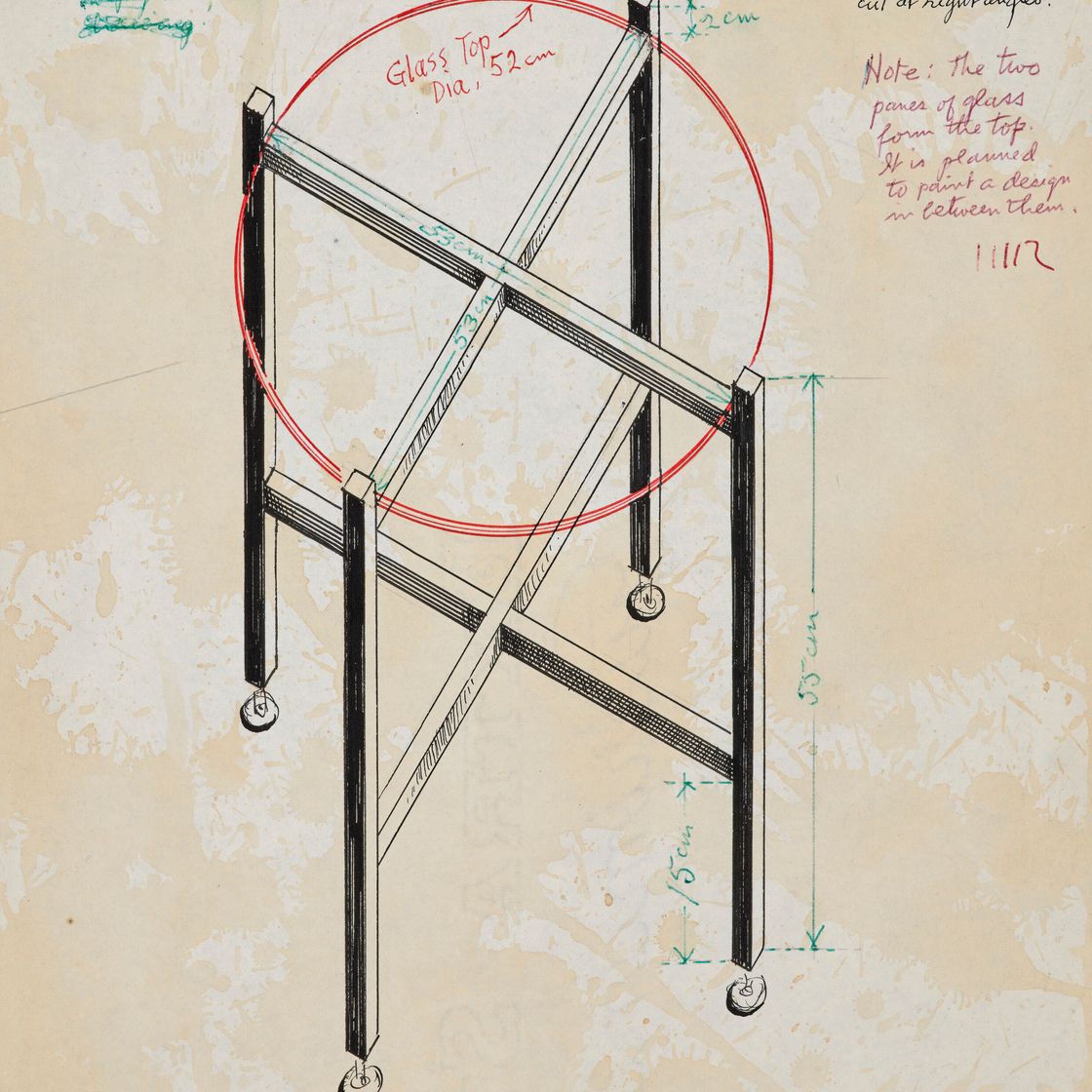 Man Ray — Дизайн стеклянного стола, изображение 1