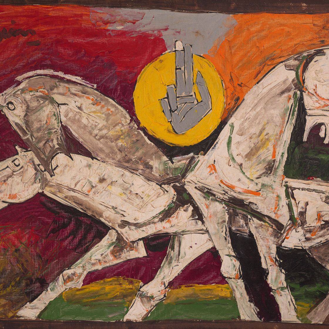 Maqbool Fida Husain — Без названия (Лошади)