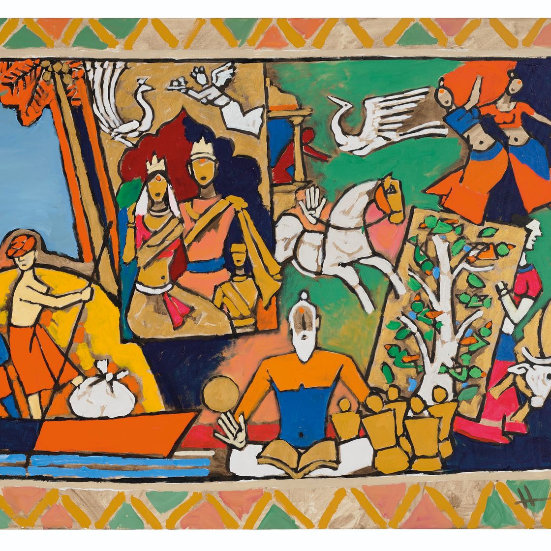 Maqbool Fida Husain — Без названия (Гуджарат)