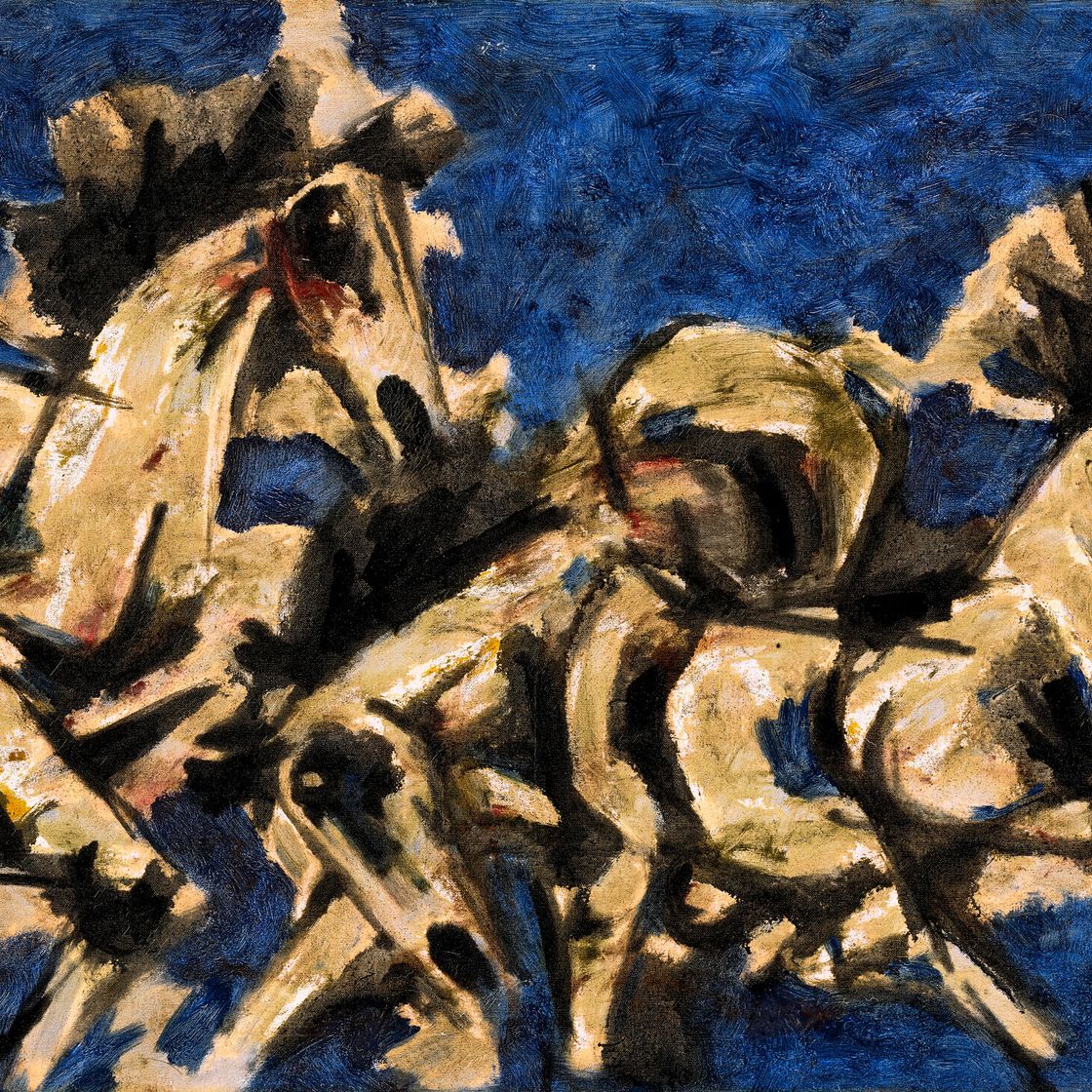 Maqbool Fida Husain — Без названия (Лошади)