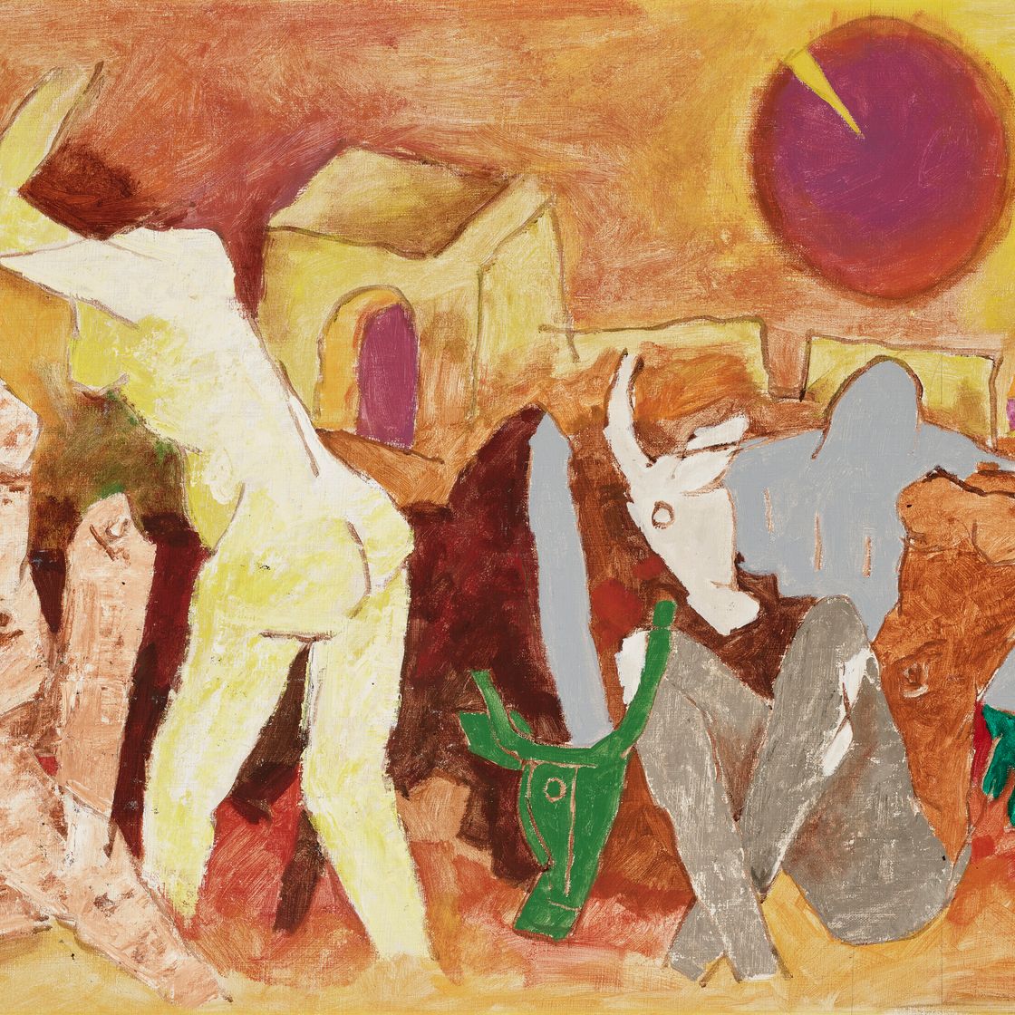 Maqbool Fida Husain — Банарас Гхат