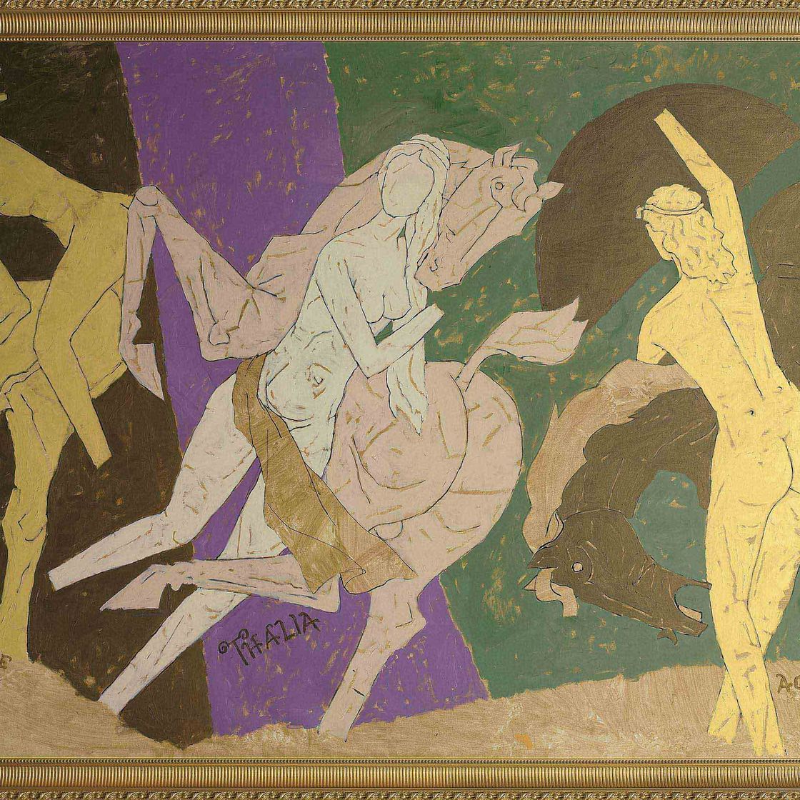 Maqbool Fida Husain — Без названия ("Три грации")