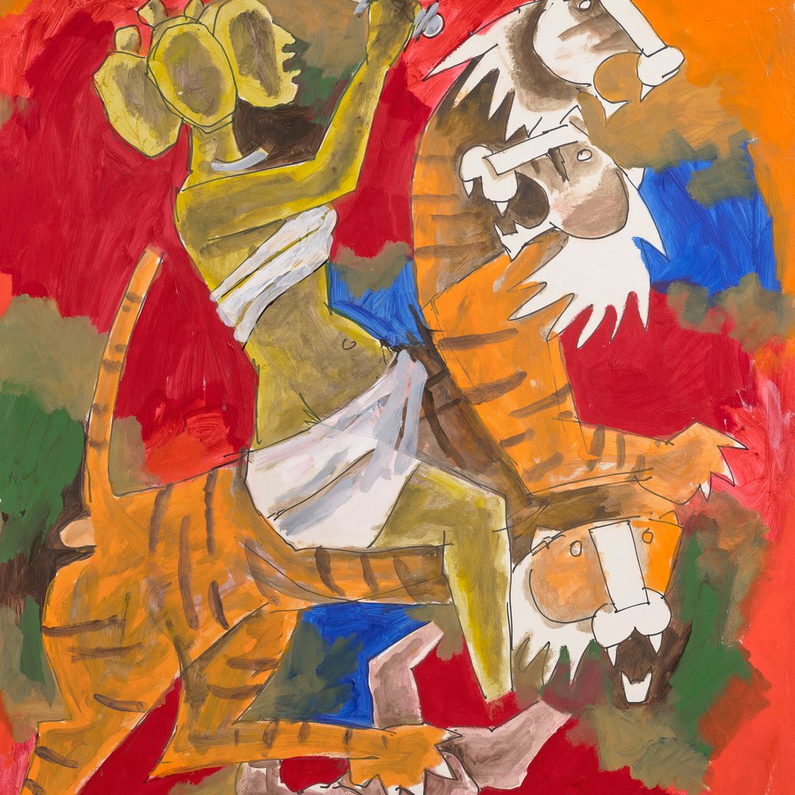 Maqbool Fida Husain — Без названия (Дурга)