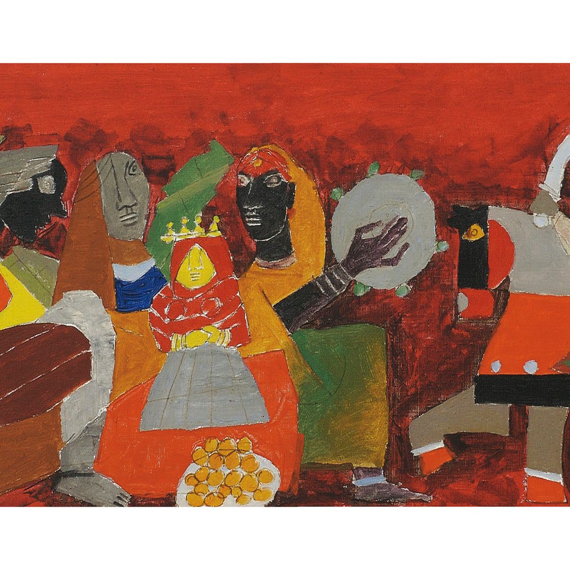 Maqbool Fida Husain — Без названия (Кукольная свадьба)