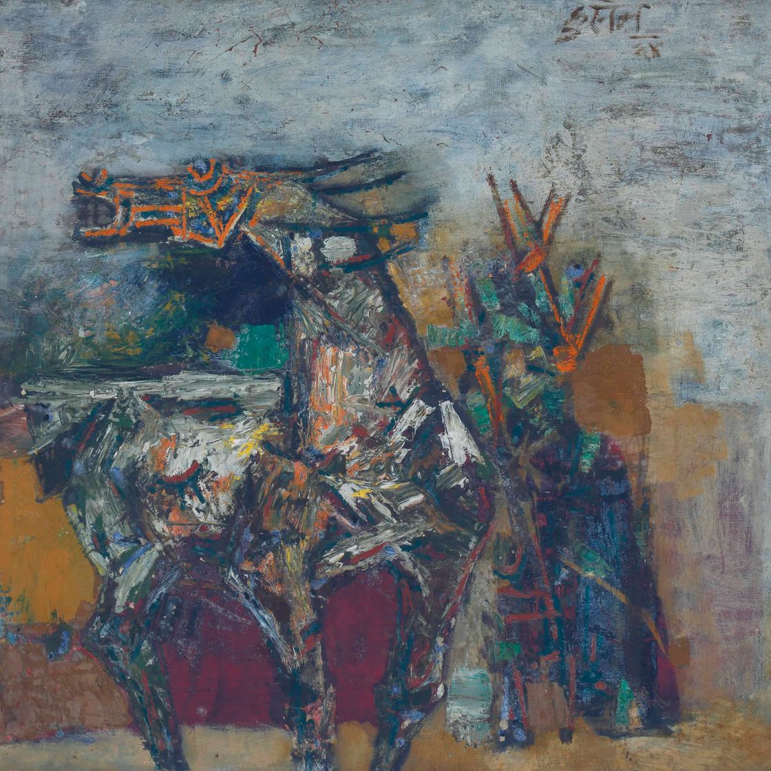 Maqbool Fida Husain — Без названия (Лошадь)
