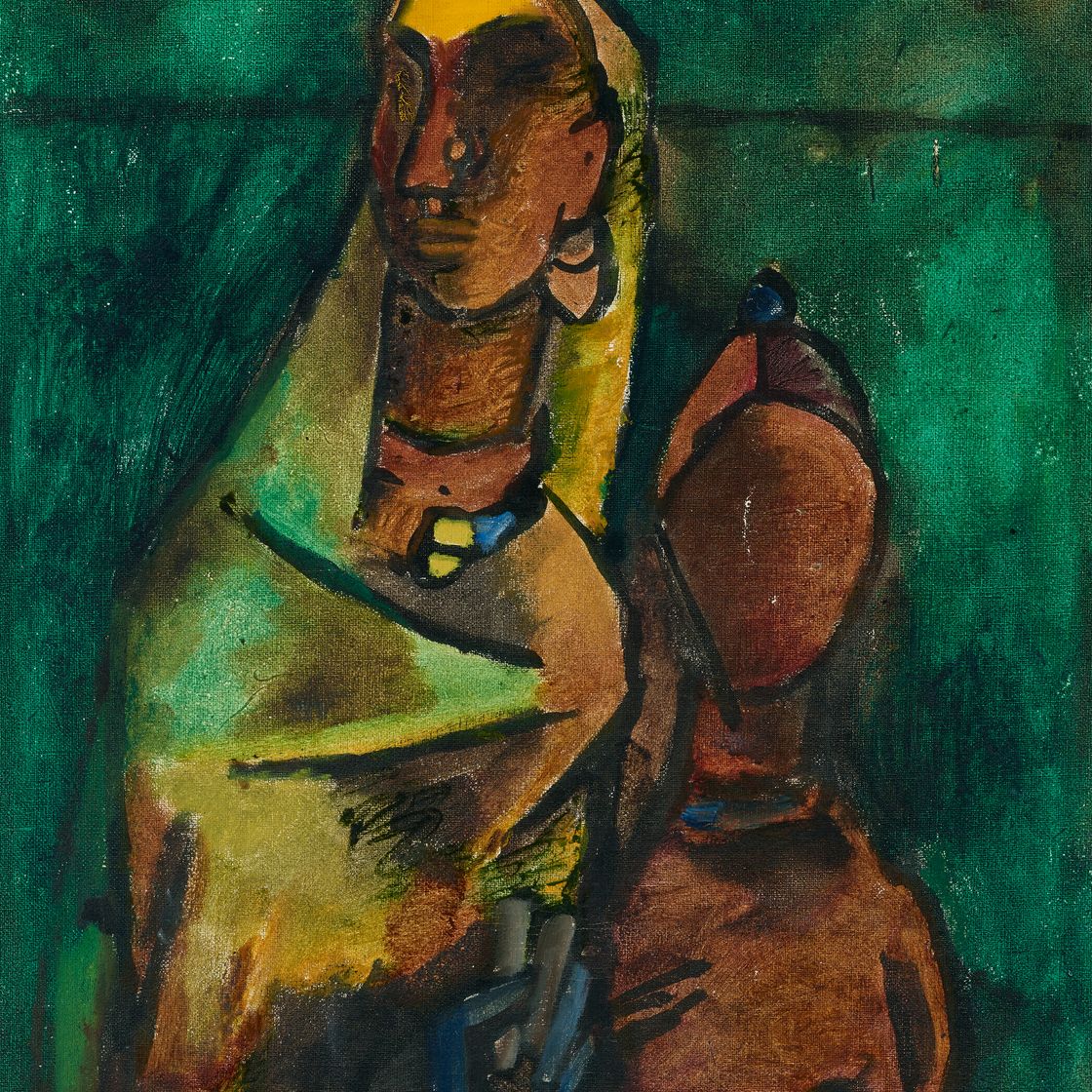 Maqbool Fida Husain — Без названия (Мать и дочь)