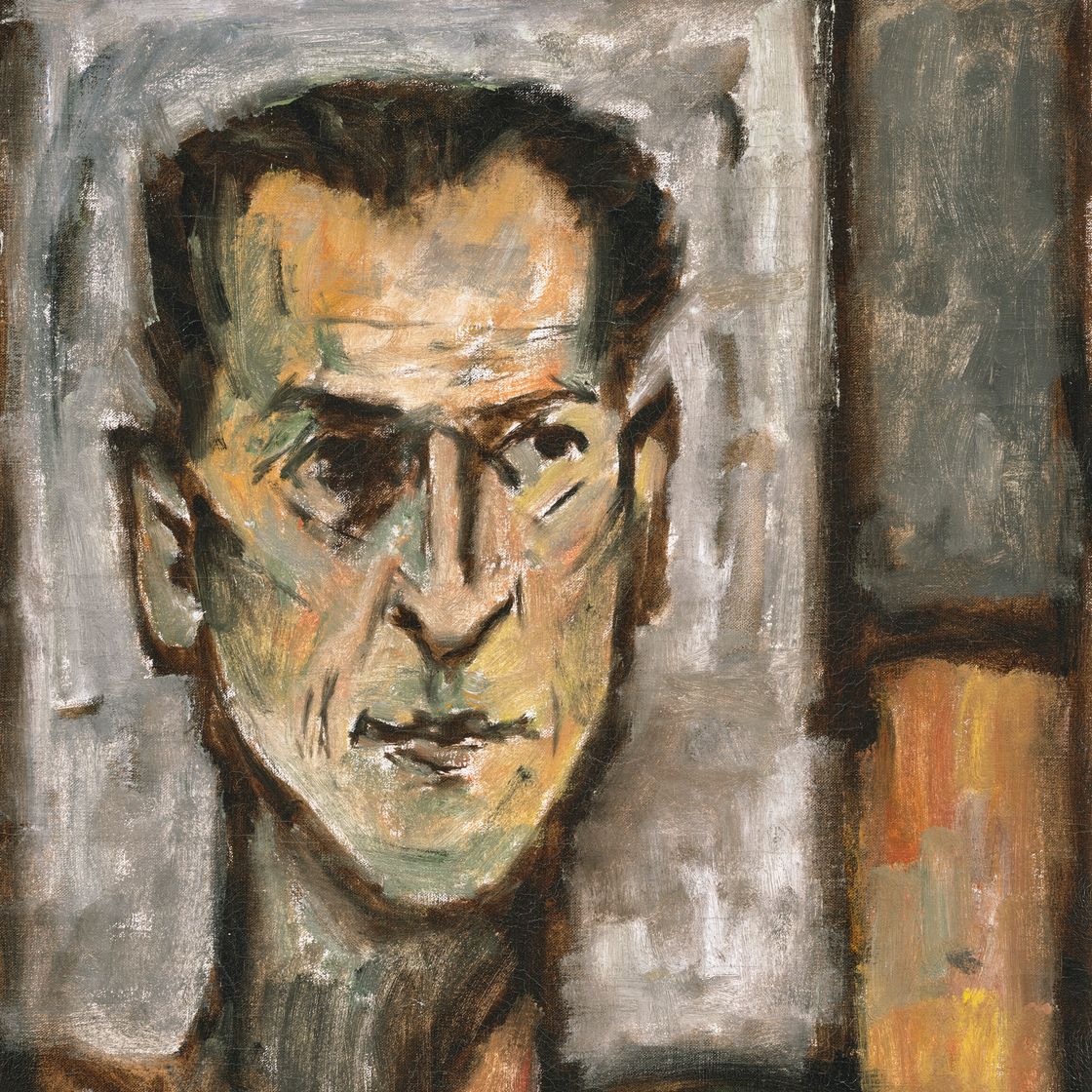 Maqbool Fida Husain — Без названия (мужской портрет)