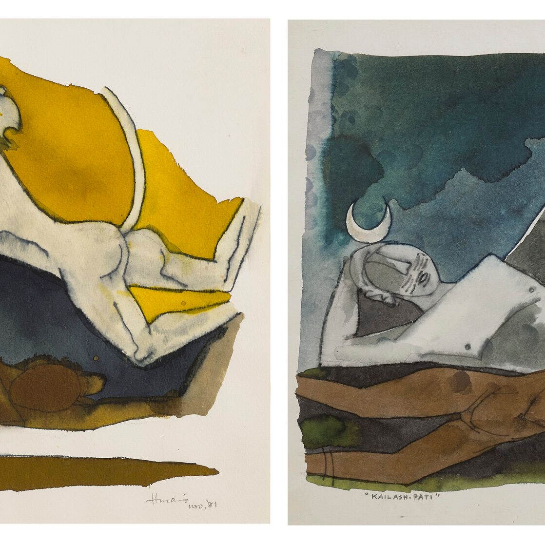 Maqbool Fida Husain — Девятый Хануман; Кайлаш-Пати, изображение 1
