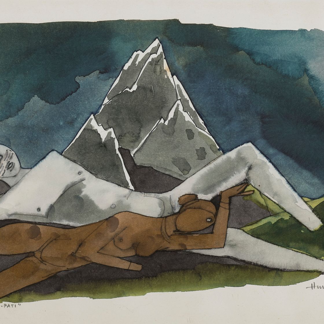 Maqbool Fida Husain — Девятый Хануман; Кайлаш-Пати, изображение 3
