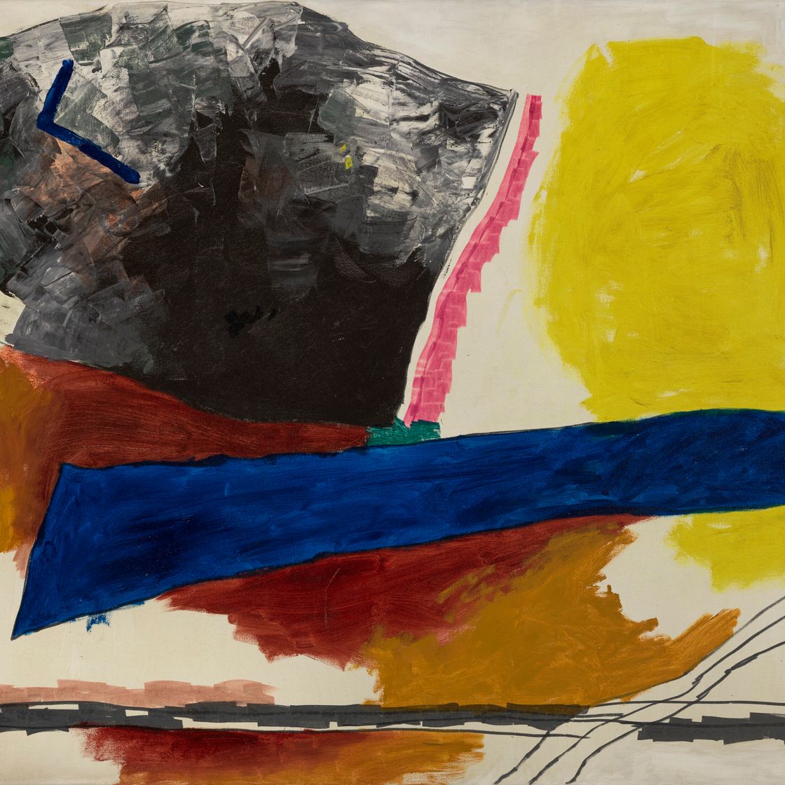 Maqbool Fida Husain — Без названия (Абстрактная композиция)
