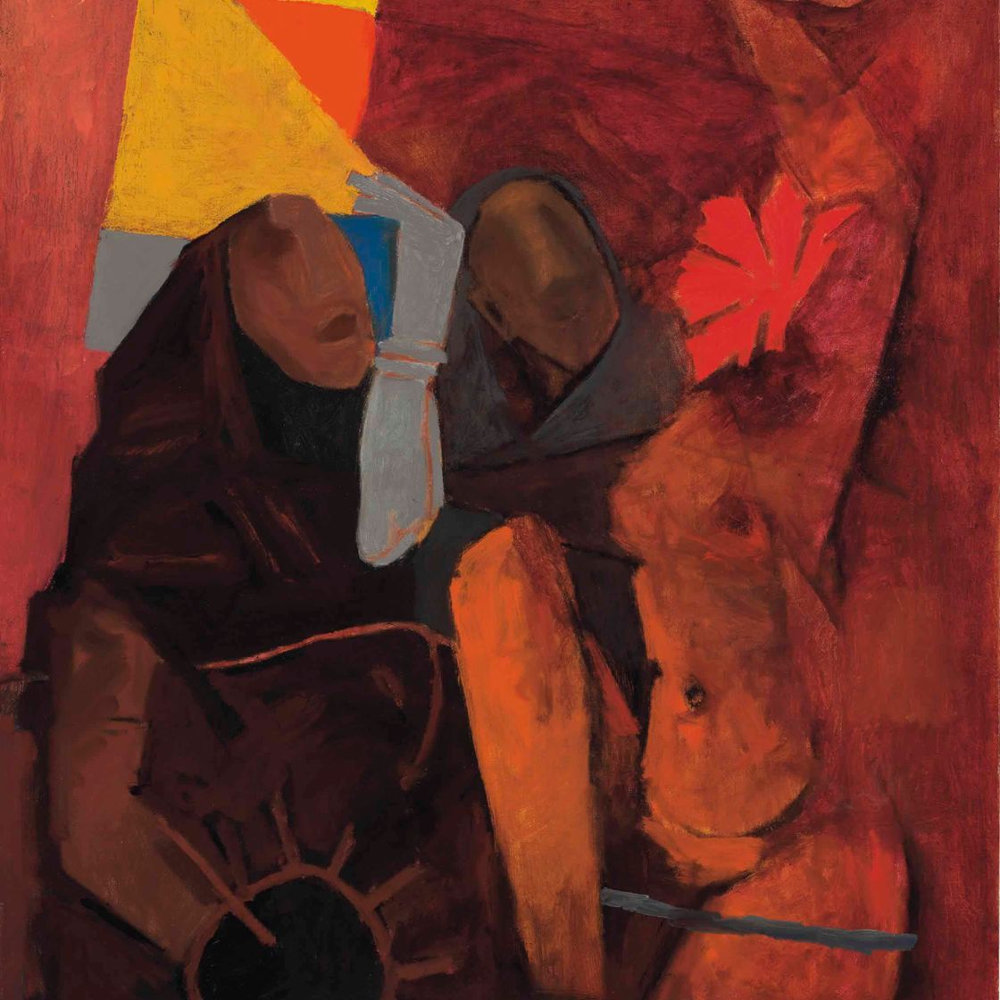 Maqbool Fida Husain — Без названия (Ручной цветок)