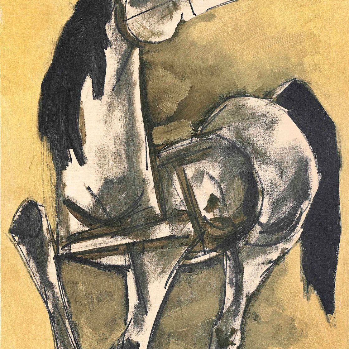 Maqbool Fida Husain — Без названия (Лошадь)