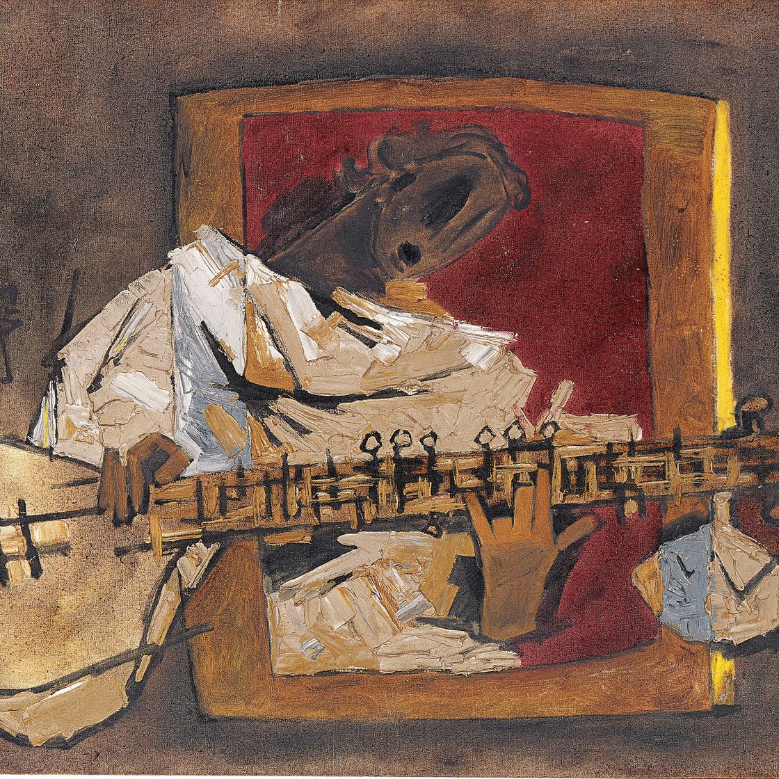 Maqbool Fida Husain — Без названия (Музыкант)