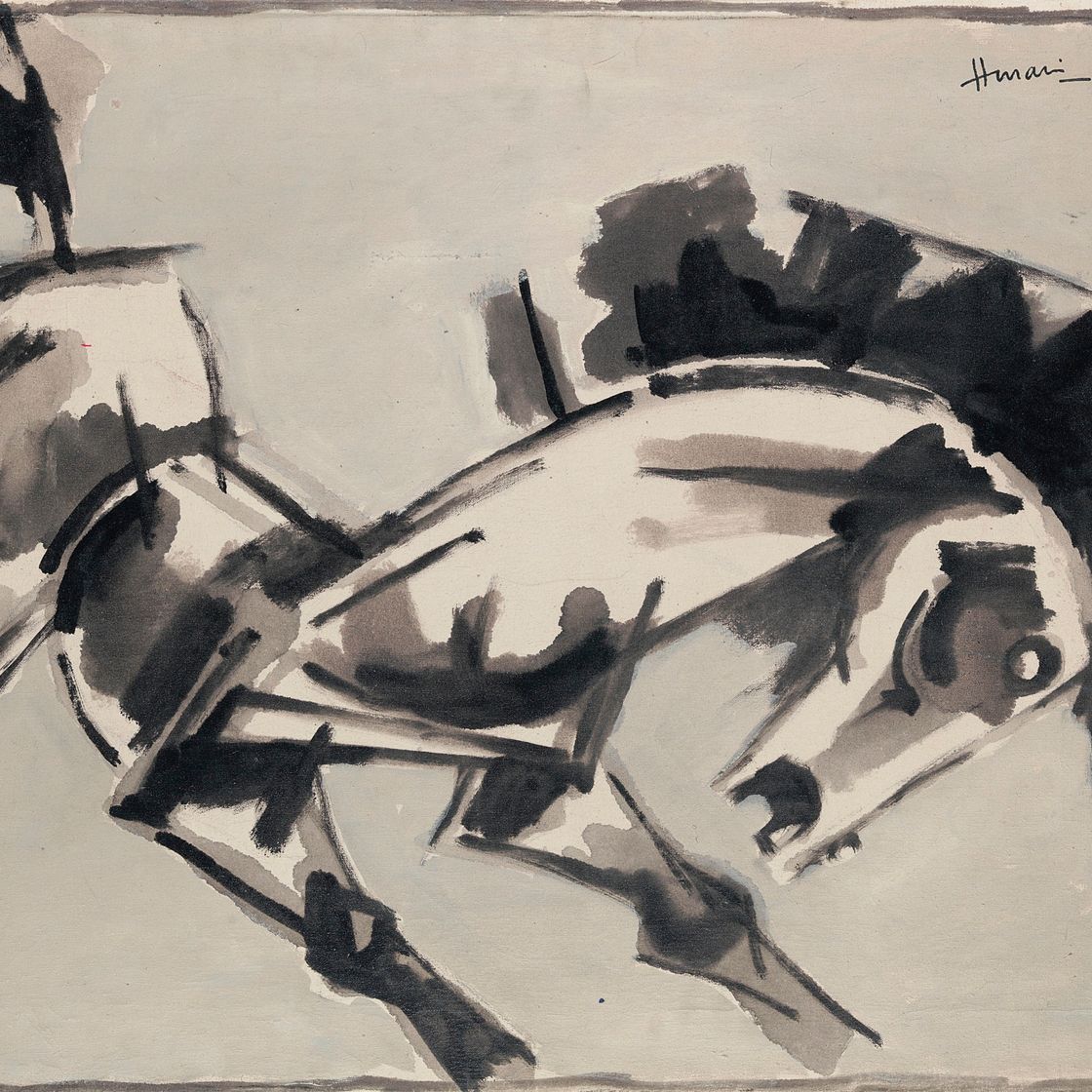 Maqbool Fida Husain — Без названия (Лошадь)