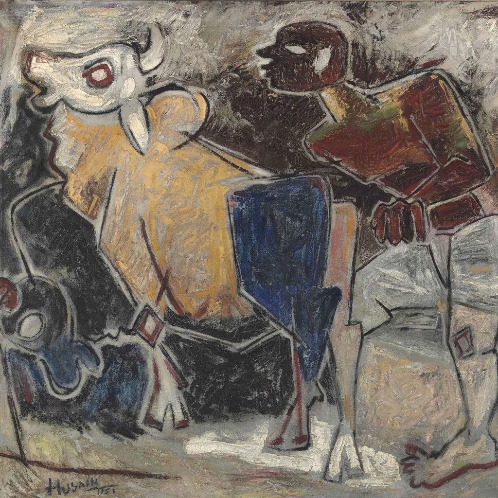 Maqbool Fida Husain — Без названия (фермер)