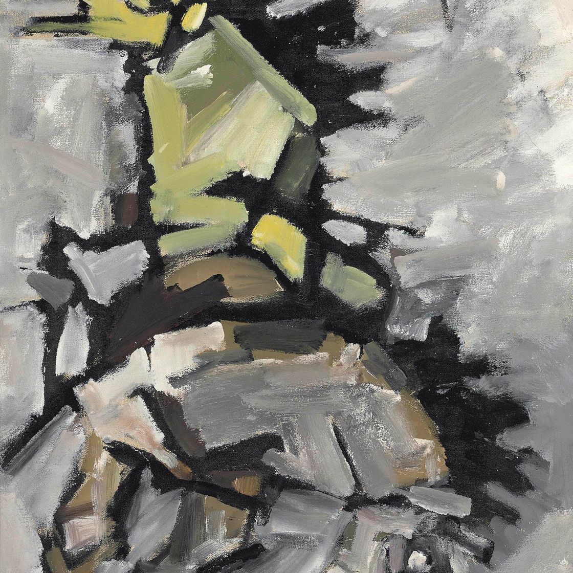 Maqbool Fida Husain — Без названия (Серые лошади)