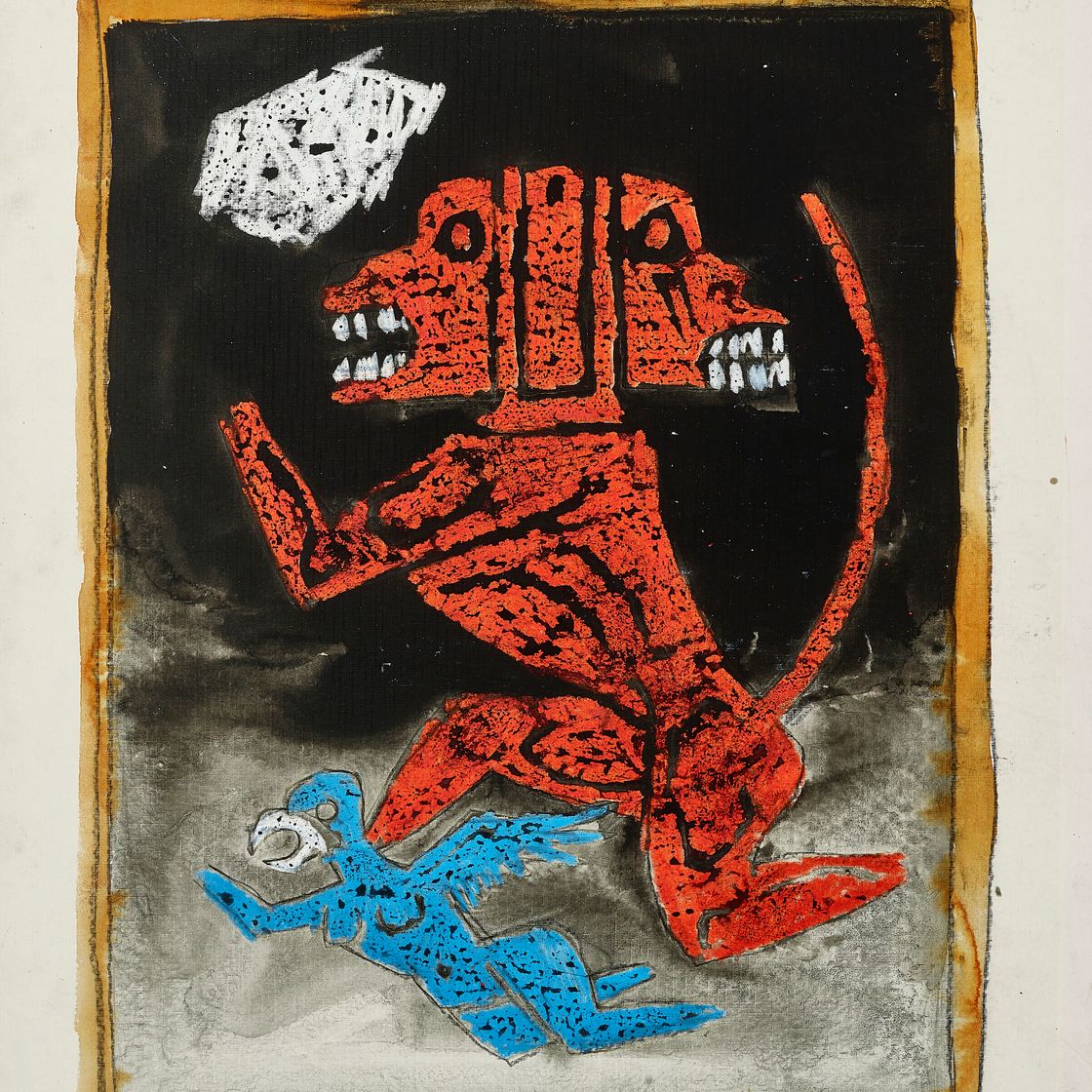 Maqbool Fida Husain — Без названия (Хануман и Гаруда)
