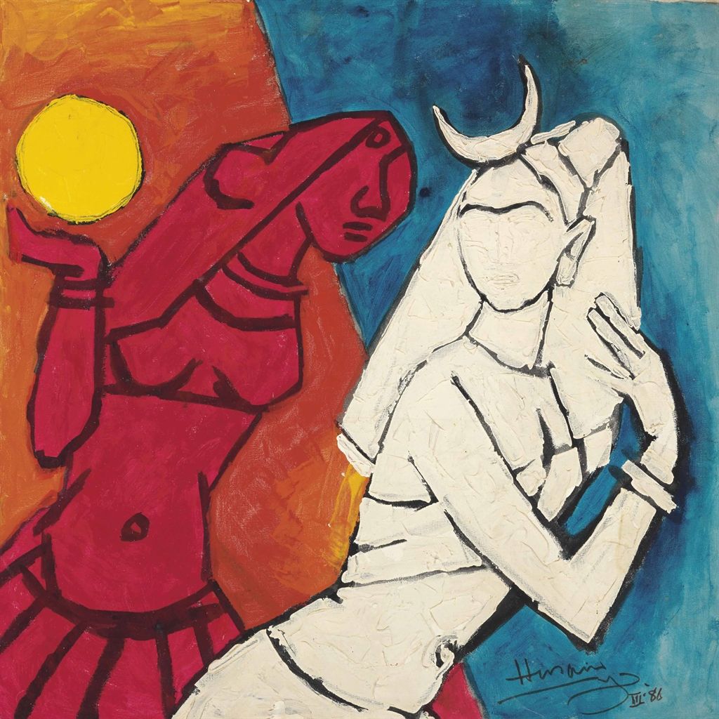 Maqbool Fida Husain — Без названия (Сурья и Чандини)
