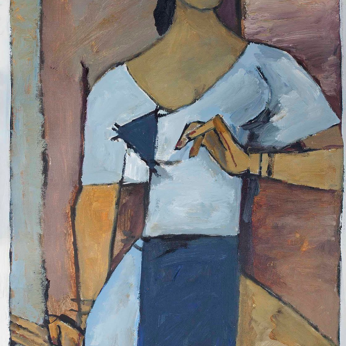 Maqbool Fida Husain — Без названия (Портрет Индрани)