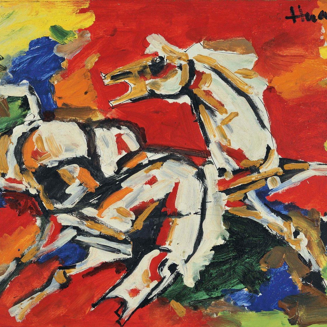 Maqbool Fida Husain — Без названия (Лошади)