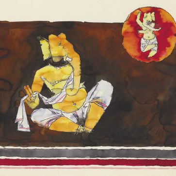 Maqbool Fida Husain — Ганеша
