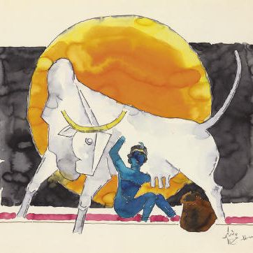 Maqbool Fida Husain — Кришна