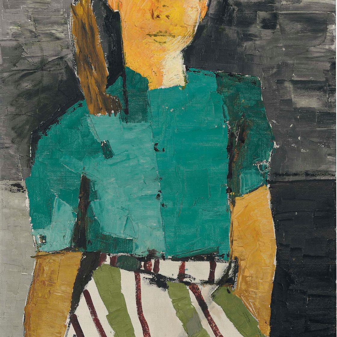 Maqbool Fida Husain — Без названия (Портрет Деборы)